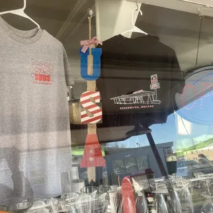 Tee shirts displayed
