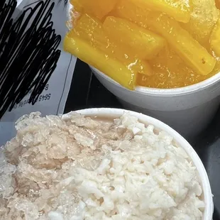 Vanilla/coconut &amp; pineapple sno-cone