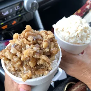 Nuez Raspado and Coconut Raspado