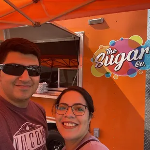 Me and the wife waiting for our drinks!