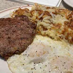 Spicy Sausage Patty and Eggs!!!!