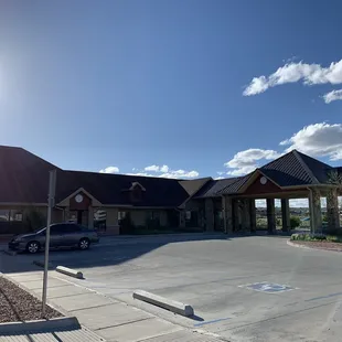 Handicapped parking and front door