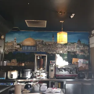 Lamb cooking in the back!