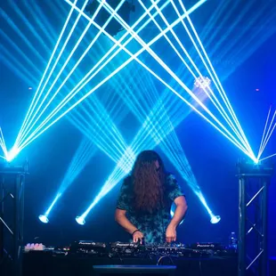 a dj performing on stage