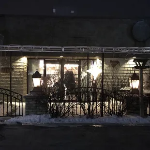 the front of the restaurant