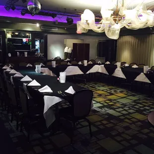 tables set up for a function