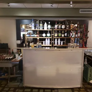 Private bar for reception.