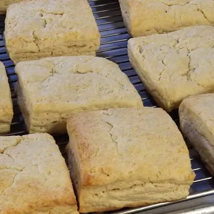 Cream biscuits made from scratch! Great for topping w/ anything from sausage gravy to strawberries &amp; cream! Makes a great egg sandwich too!