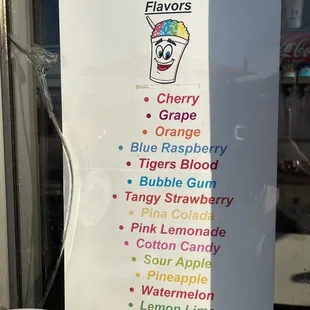 Hawaiian ice flavors