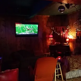 Nice area to chill and watch a game