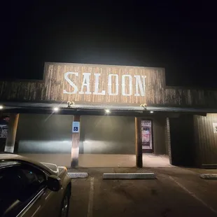 the front of the building