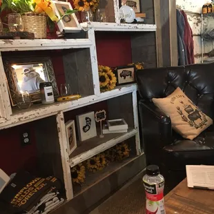 a living room with a couch and a coffee table