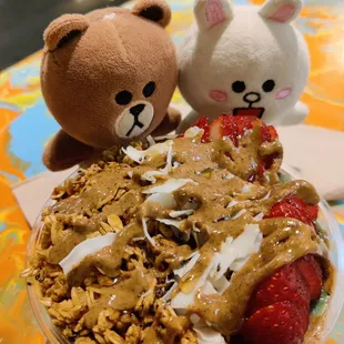 Brown and Cony enjoyed the Jungle Matcha Bowl