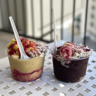 Mango bowl + Acai bowl