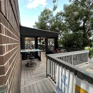 Side covered patio, where they have music sometimes.