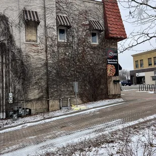 the side of the building