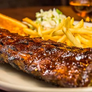 Tuesday Babyback Ribs, Fries &amp; Slaw $15.50 After 4pm