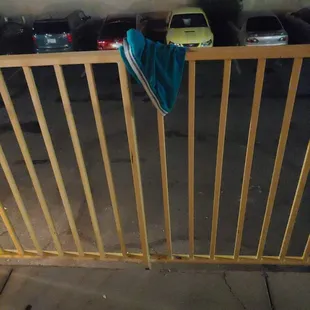 I was greeted with dirty men's underwear on the balcony in front of my front door.