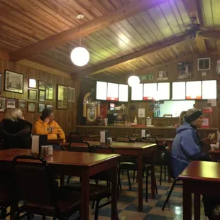 View from the inside of this hometown burger place