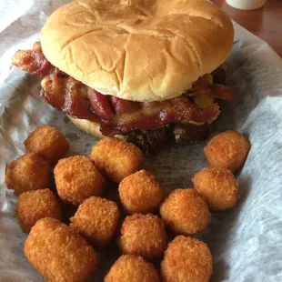 Bacon double &amp; Pepperjack balls!