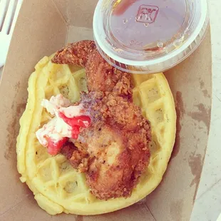 Chicken and Waffle Taco, if you have never had this I feel sorry for you, your life is incomplete