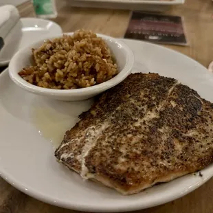 Truffle Garlic Lemon Herb Salmon with Sriracha Fried Rice