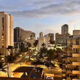 View from balcony around sunset