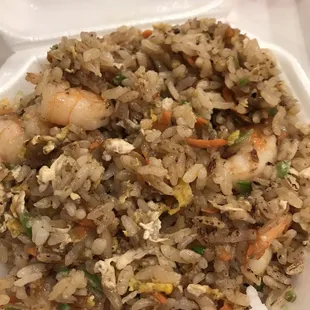 Shrimp fried rice (small order) - Very good and flavorful!