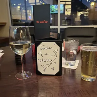 Wine and beer, and a sweet note!