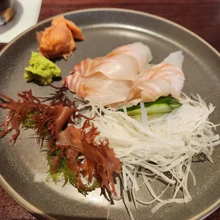Here we have the red snapper sashimi,  melts in your mouth and tastes very fresh. 10/10.