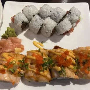 The naughty girl and spicy tuna roll