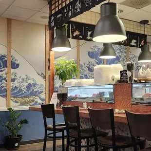 Inside. Very open. Very clean and calming.