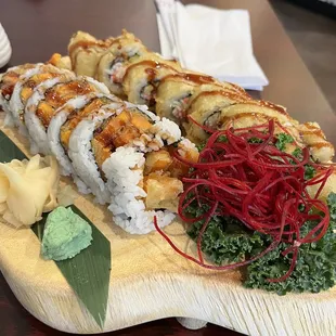 Samurai Lunch - Sweet Potato Roll, MSU Roll