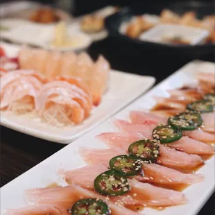 Yellowtail, Salmon Belly, Shrimp
