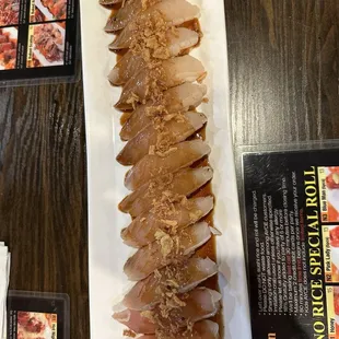a plate of sushi