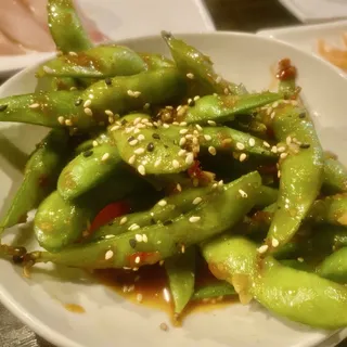 Spicy Garlic Edamame