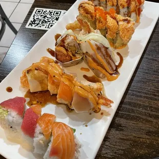 sushi, sushi and sashimi, sashimi, food