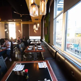 interior, sushi and sashimi