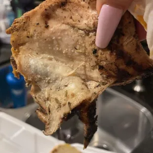 Chicken skin I pulled off