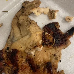 This whole piece is nothing but a big piece of chicken skin.. gross