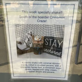 This milkshake comes in a special cup and costs over ten dollars ... Tip: put the price on your advertising $$$$