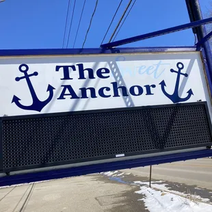 a sign for the sweet anchor