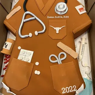 Custom &quot;scrub top&quot; cake