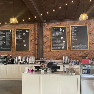 the interior of a coffee shop