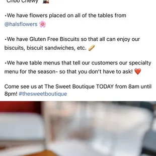 Post from Facebook! Love this place!