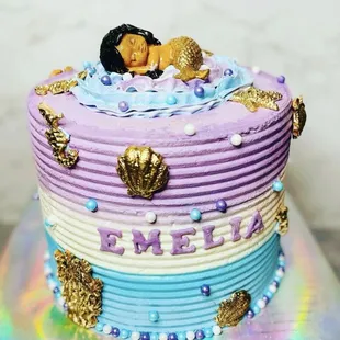 a cake with a baby in it