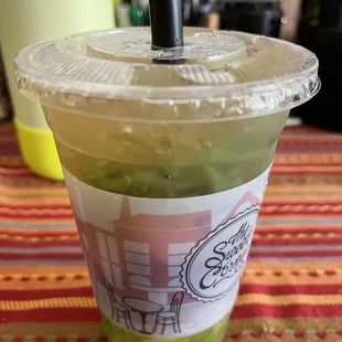 Healthy dessert drink with kiwi