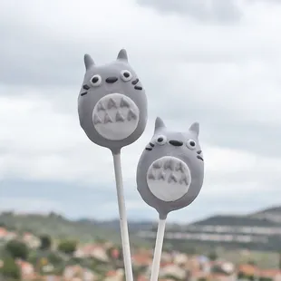 Totoro cake pops