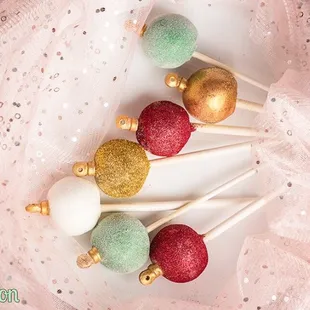 Holiday ornament cake pops