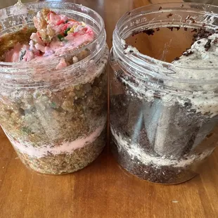 Vegan cake in a jar
